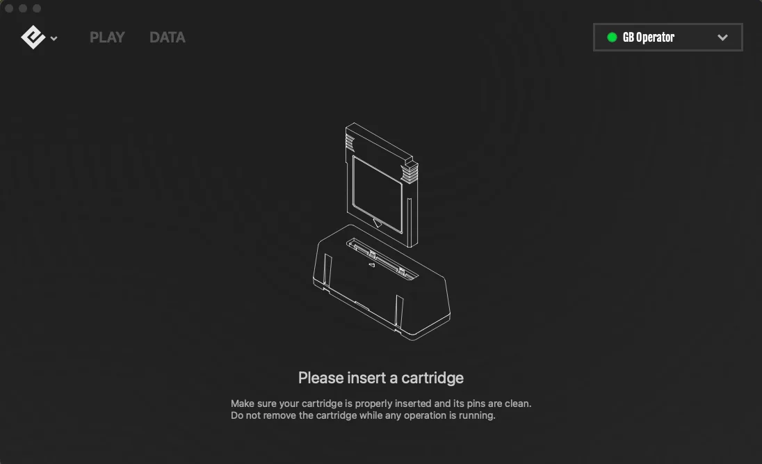 Playbackアプリの待機画面